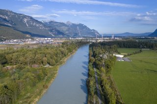 Le Conseil d'Etat valaisan sollicite deux nouveaux crédits d’engagement au Grand Conseil dans le cadre de la 3e correction du Rhône (archives). KEYSTONE/NOEMI CINELLI